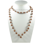3 Mukhi Rudraksha Mala/Three Face Rudraksha Rosary/Mangal Mala 54+1 - Made in Pure Silver