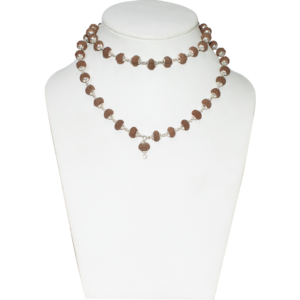 8 Mukhi Rudraksha Mala/Eight Face Rudraksha Rosary/ Ganesha Mala/ Vighanharta Mala 54+1 - Made in Pure Silver