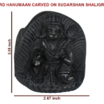 Sacred Hanuman Shaligram Idol - I - Carved on Sudarshan Shaligram