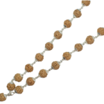 7 Mukhi Rudraksha Mala/ Seven Face Rudraksha Rosary/ Maha Laxmi Mala 54+1 - Made in Pure Silver