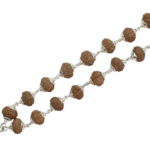 8 Mukhi Rudraksha Mala/Eight Face Rudraksha Rosary/ Ganesha Mala/ Vighanharta Mala 54+1 - Made in Pure Silver