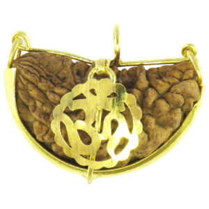 One Mukhi Rudraksha Pendant (Om Cap)