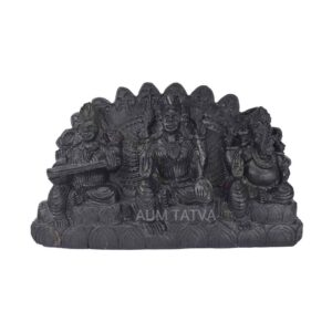 Maa Laxmi with Maa Saraswati and Lord Ganesha