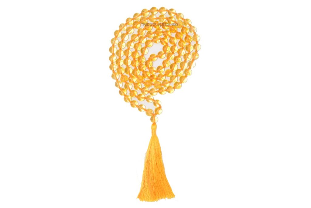 Citrine Semiprecious Stone Mala
