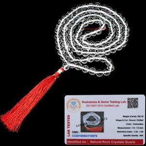 Sphatik Mala/Natural Eye Clean Sphatik Mala (7.0-7.5 mm)