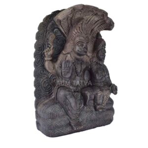 Shree Lakshmi Narsimha Idol in Red Shaligram