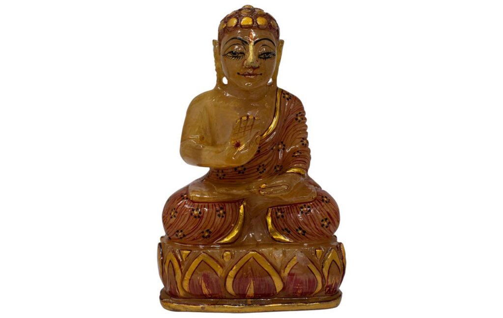 Lord Buddha - Carved on Rose Quartz (650 Gram)