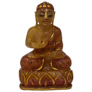 Lord Buddha - Carved on Rose Quartz (650 Gram)