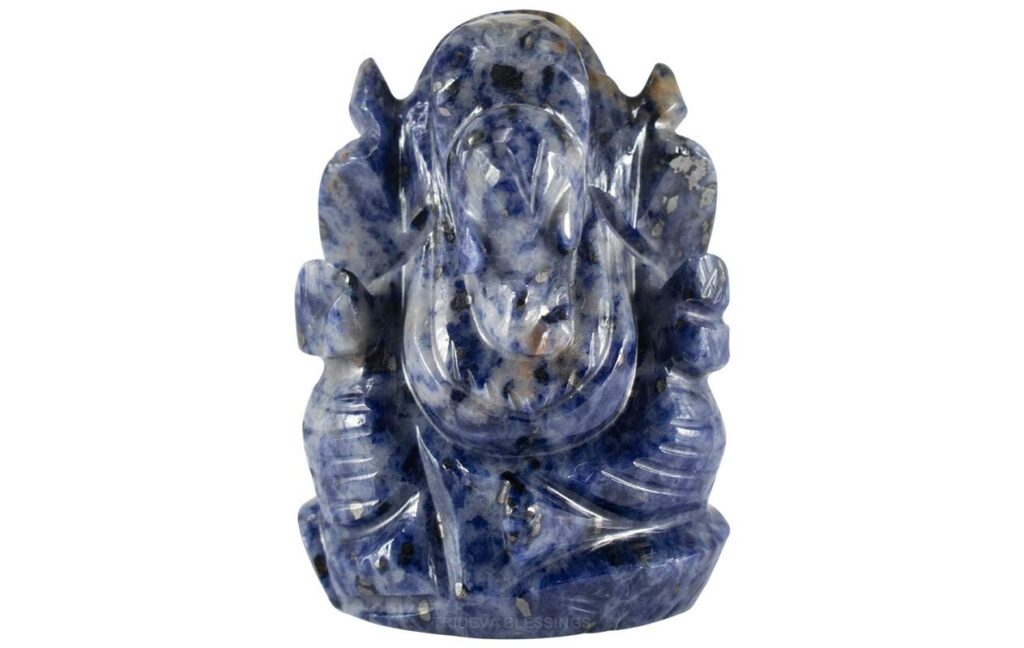 Lord Ganesha/Vighanharta - Carved on Lapis Lazuli (87 Gram)