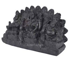 Maa Laxmi with Maa Saraswati and Lord Ganesha