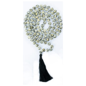 Dalmatian Jasper Semiprecious Stone Mala