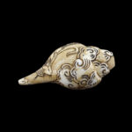 Lord Hanuman Ji carved in Vamavarti Left hand Shankh