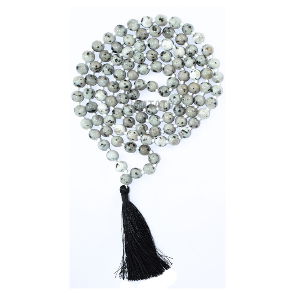 Kiwi Jasper Semiprecious Stone Mala