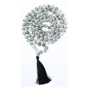 Kiwi Jasper Semiprecious Stone Mala