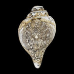 Shree Lakshmi Hayagriva Ji carved in Vamavarti Left hand Shankh