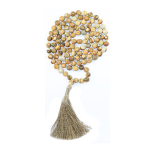 Picture Jasper Semiprecious Stone Mala