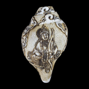 Lord Ram Ji carved in Vamavarti Left hand Shankh