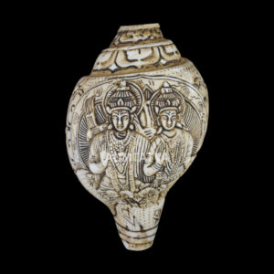 Lord Ram Sita Ji carved in Vamavarti Left hand Shankh