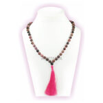 Rhodonite Semiprecious Stone Mala