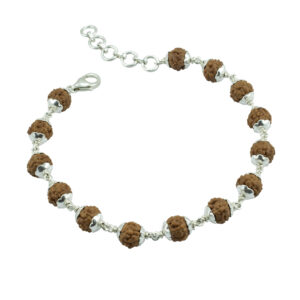 10 Mukhi Rudraksha Bracelet/ Narayana Bracelet/ Ten Face Rudraksha Bracelet - Made in Pure Silver