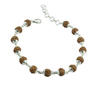 5 Mukhi Rudraksha Bracelet/ Five Face Rudraksha Bracelet/ Guru Bracelet / Panch Mukhi Rudraksha bracelet - Made in Pure Silver