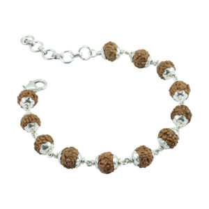 8 Mukhi Rudraksha Bracelet/ Ganesha Bracelet/ Vighanharta Bracelet / Eight Face Rudraksha Bracelet - Made in Pure Silver