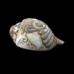 Lord Sleeping Vishnu, Brahma & Laxmi Ji carved in Vamavarti Left hand Shankh
